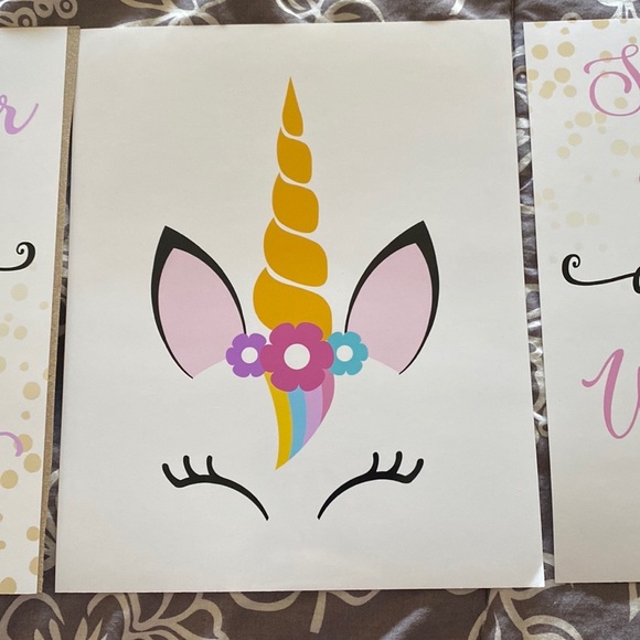 3 NEW PRINTS W/ UNICORN 🦄 & SAYINGS - Picture 3 of 4